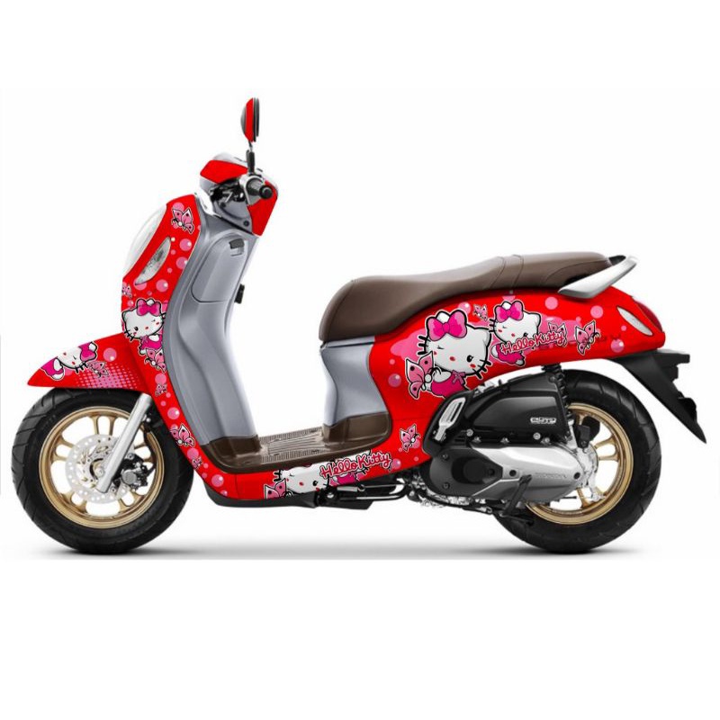Sticker Variasi Scoopy Prestige - Decal Scoopy Prestige 2020 2021 2022 2023Full Body Hello Kitty