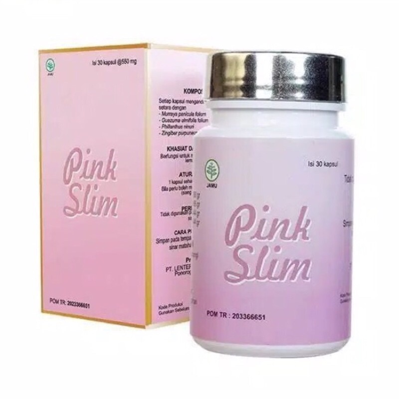 OBAT PELANGSING BADAN PINK SLIM ASLI 100% ORIGINAL OBAT DIET PEMBAKAR LEMAK TUBUH PERUT BUNCIT HERBA