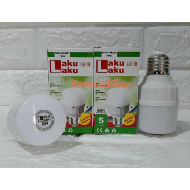 (GRATIS BoubleWarp) Lampu Led 5 Watt Kapsul Putih Super Terang