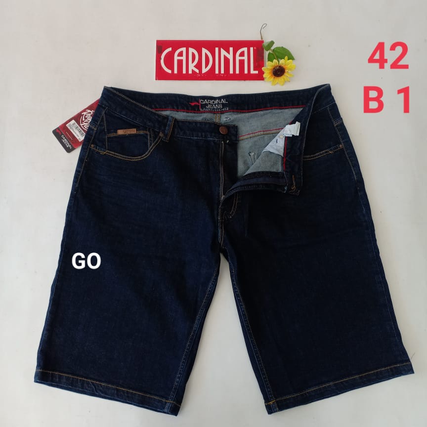 gof 40-46R CARDINAL JEANS Celana Pria Celana Pendek Bermuda Casual Sobek Slimfit Reguler Fit Reguler