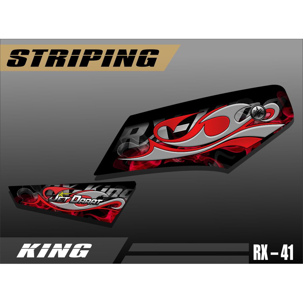 Stiker Striping Motor RX King Desain Custom Code RX 041