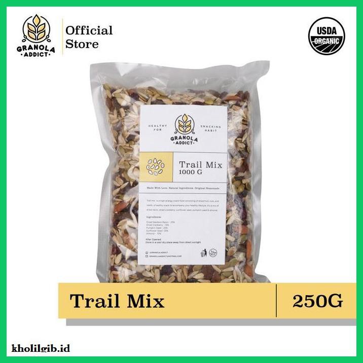 

Makanan-Kering- Trail Mix (Sunflower, Pumpkin Seeds, Almond, Raisin, Cranberry) 1000G -Aneka.