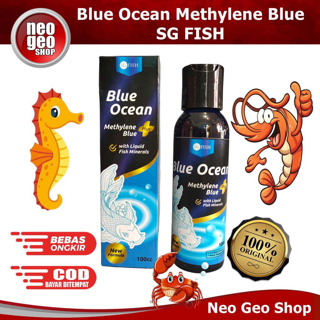 SG Fish Blue Ocean Methylene blue Obat Ikan 100ml