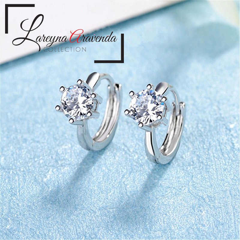 Anting Wanita Titanium Model Kristal Crystal Zirconia AT085