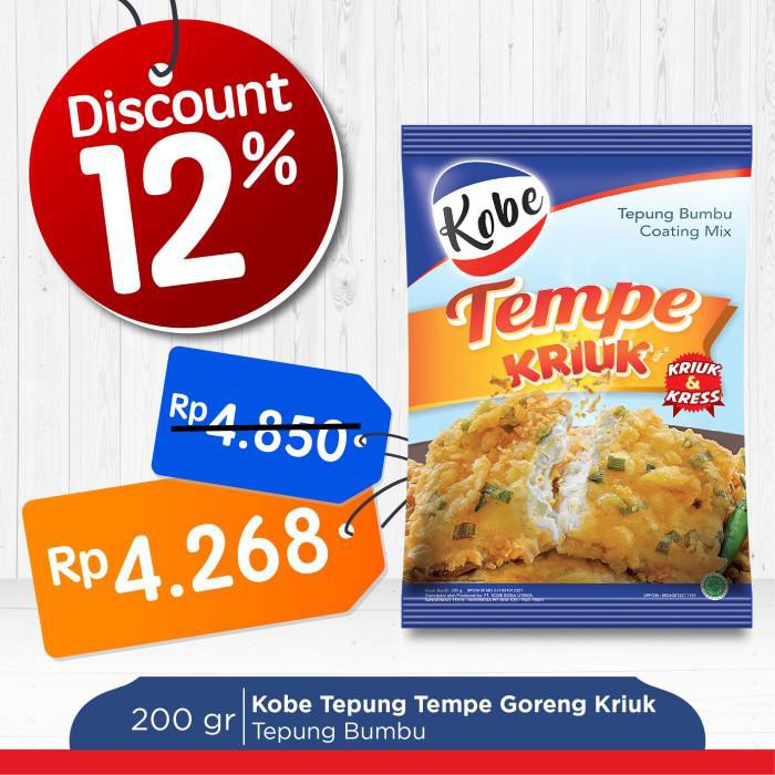 

Kobe Tepung Tempe Goreng Kriuk 200Gr