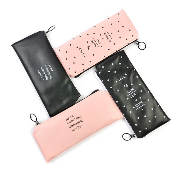 

Tempat Pensil / Pencil Box / Makeup Bag Pink & Black Edition
