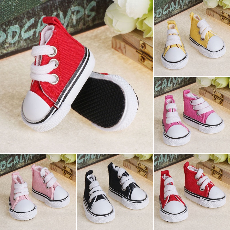 Mary 5cm Untuk Aksesoris Sepatu Boneka Kanvas Fashion Musim Panas Mainan Mini Sneakers Denim Bo