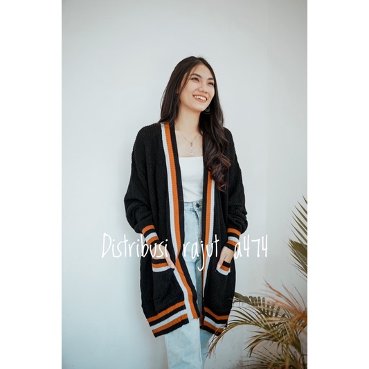 LONG CARDY LUNA OVERSIZE EIREN MOTIF OVERSIZE OUTER EXPORT