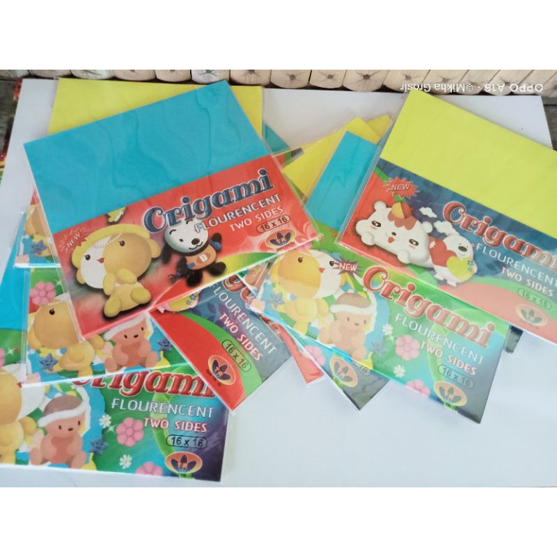 KERTAS ORIGAMI 2 SISI KERTAS LIPAT 12×12 CM 14×14 CM 16×16 CM [ISI 25 LEMBAR]