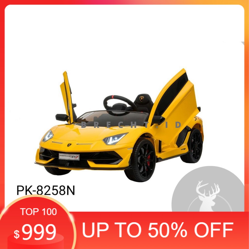 Maianan Anak Mobil Aki Pliko Lamborghini Aventador PK 8258N Lisensi (Khusus Indah Cargo)
