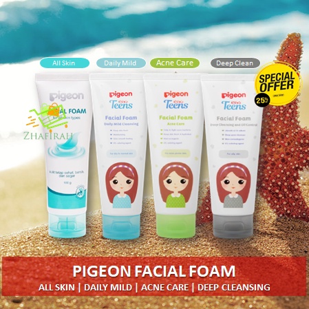 ❤ZJ❤ PIGEON Facial Foam 40gr 100gr - Sabun Cuci Muka untuk Kulit Sensitif PIGEON - Pigeon Facial Foam Sabun Cuci Muka Remaja dengan Kulit Sensitif - Facial Foam Pigeon 40gr dan 100gr