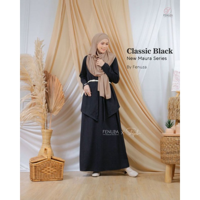 Fenuza Maura Dress/Baju Muslim/Gamis Syari/Dress Knit