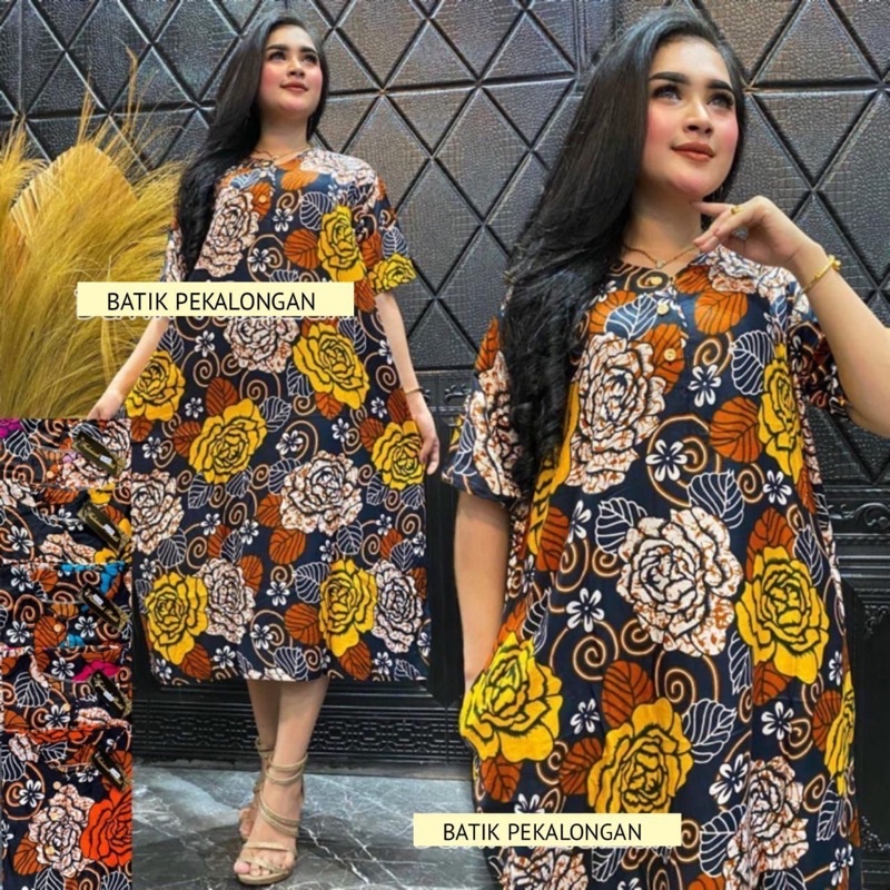 DASTER JUMBO KEKINIAN | BATIK WANITA | DASTER BUSUI DASTER RAYON JUMBO LD 130