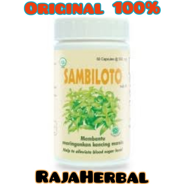 BRD SAMBILOTO ISI 60 TABLET OBAT PENURUN GULA DARAH UNTUK PENDERITA DIABETES BOROBUDUR ASLI