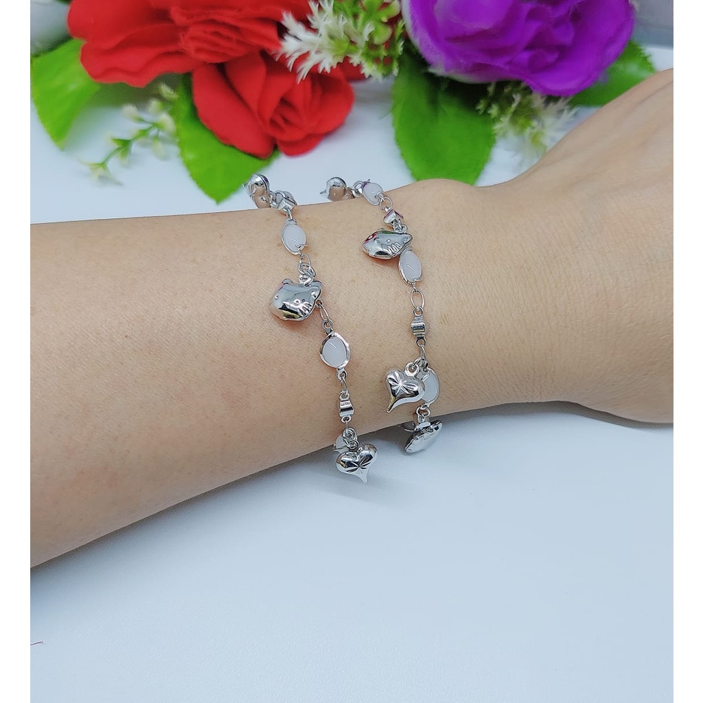 Gelang Silver Xuping Love Hello Kitty 008