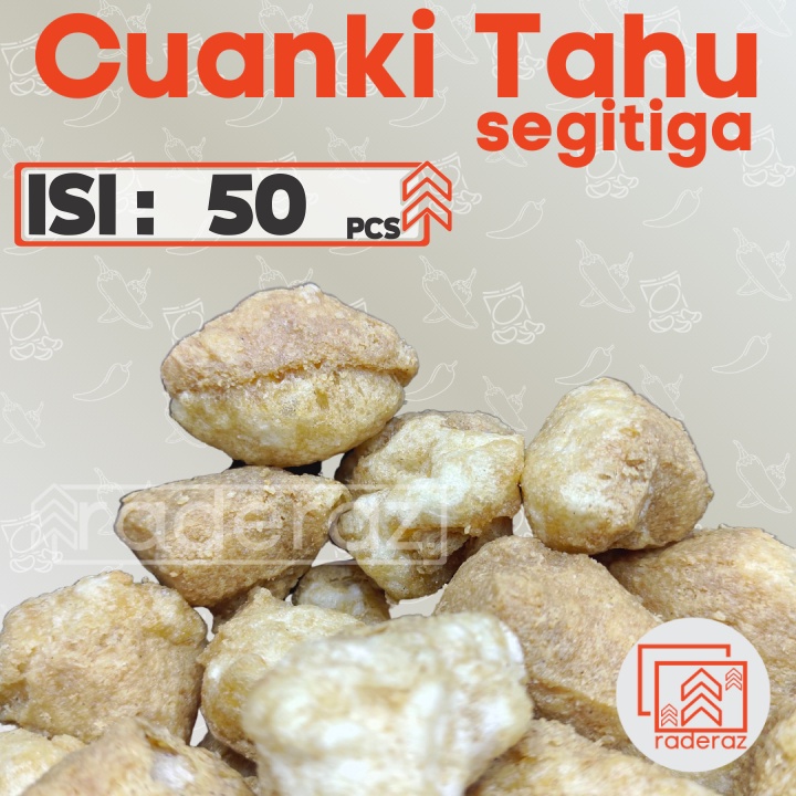 

TAHU 50pcs kering segitiga untuk Toping Baso Aci Cuanki Seblak by RADERAZ (bisa GROSIR bisa COD)