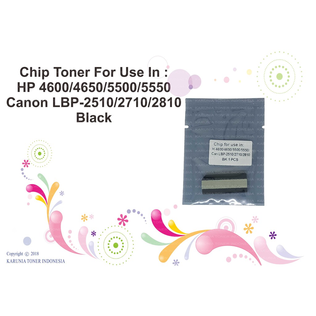 Chip Toner For Use In :  HP 4600/4650/5500/5550 Can LBP-2510/2710/2810 Black