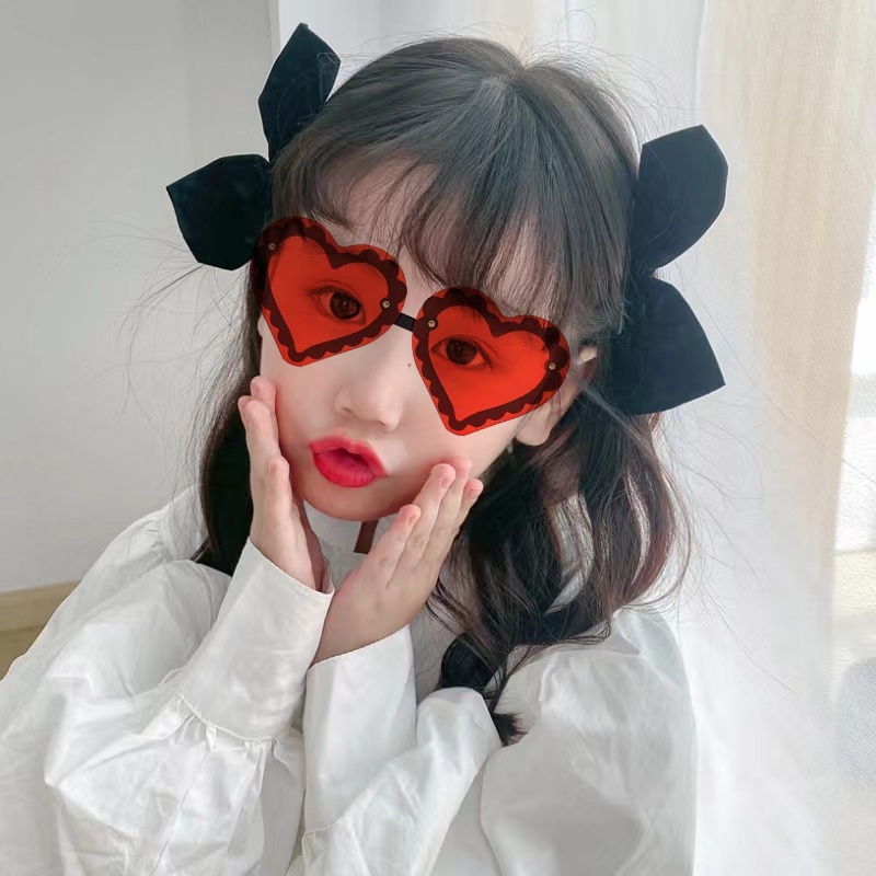 Kacamata Hitam Anak Perempuan Motif Love Korean Fashion - Sunglasses For Kids