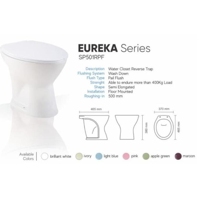 KLOSET CLOSET DUDUK SIRAM TRILLIUN EUREKA SERIES - JNE PACKING KAYU XDV646EAS