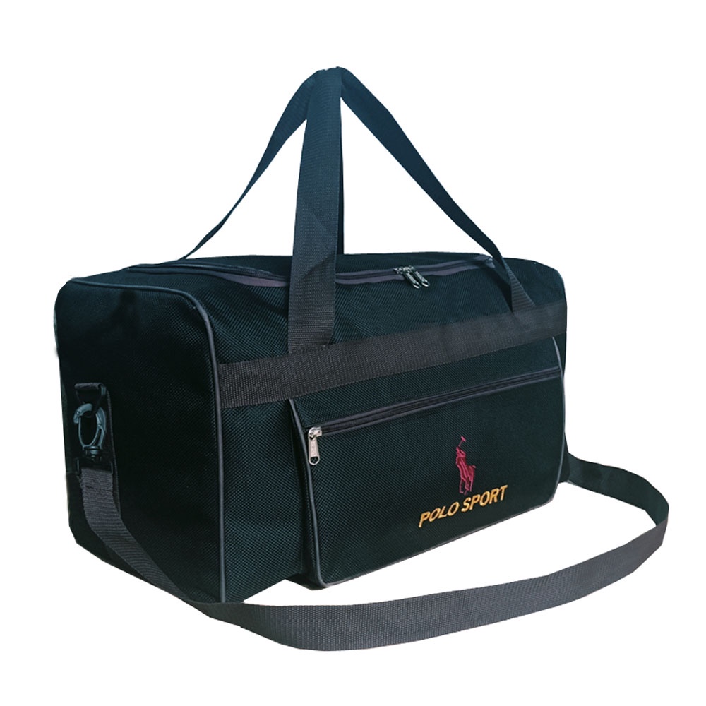 TRAVEL BAG POLO SPORT TFT BLACK Tas Travel Pria Wanita Tas Baju Tas Mudik Tas Pakaian Tas Liburan Dan Pulang Kampung Volume Hingga 65Liter