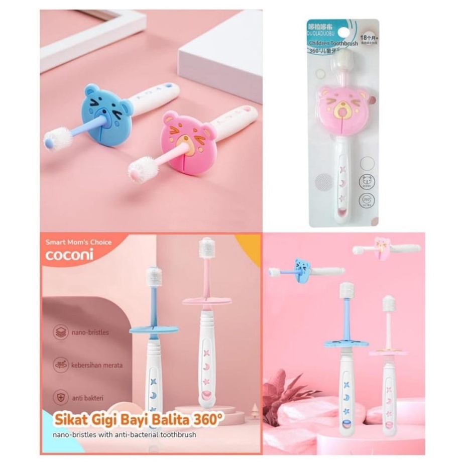 DUOLADUOBU 360 baby toothbrush/ sikat gigi anak 360 derajat