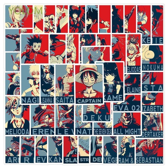 

MM929 YOLOM Multi Use Anime Stickers Poster Waterproof Cartoon Decals