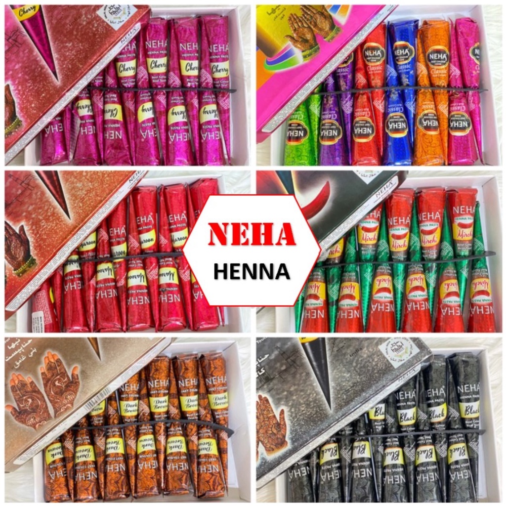 BAJ NEHA HENNA PASTE HENNA HALAL BPOM ECERAN Heena Henna Hena Magic Herbal AK067