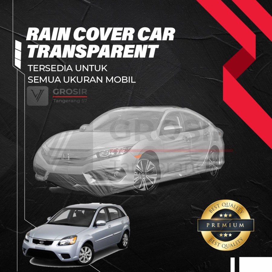 SARUNG TRANSPARAN KIA PRIDE RIO HATCHBACK / BODY COVER KIA PRIDE RIO