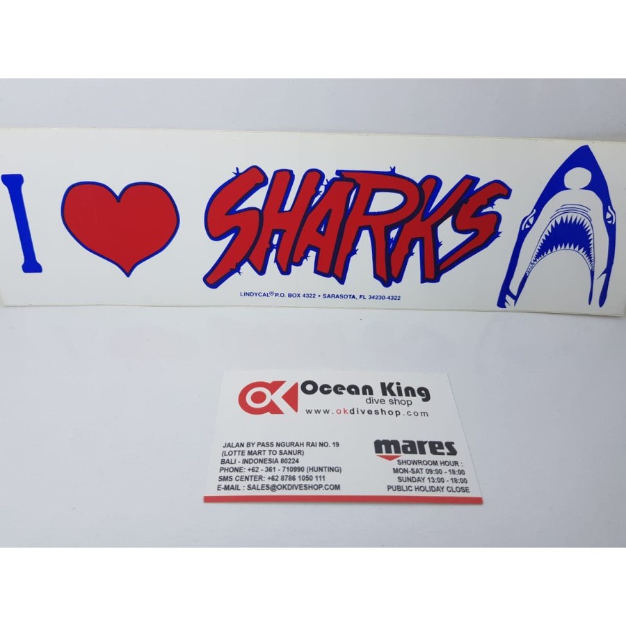 

STICKER I LOVE SHARKS (NO. 15)