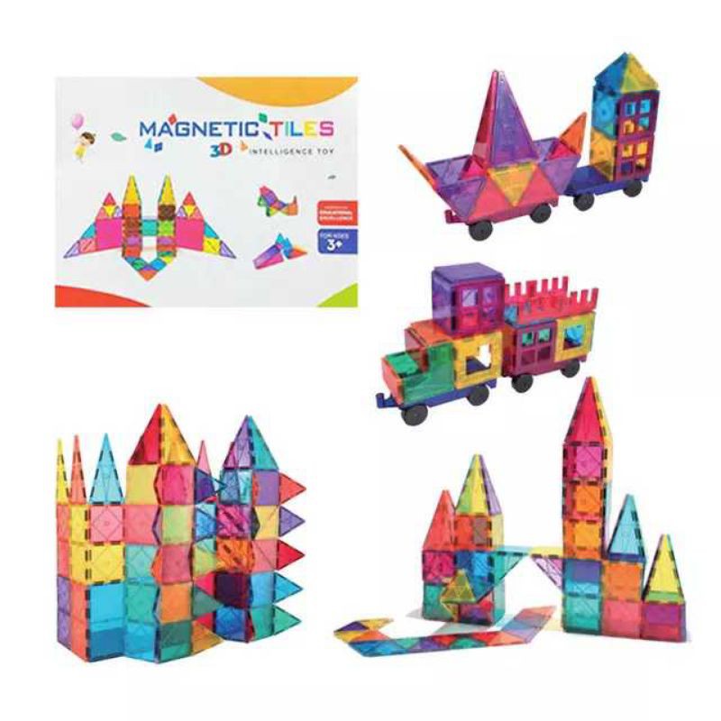 Magnetic Tiles 120pc (Magnetic Blocks/Magnetic Puzzle/Mainan Magnetic / Magnetic)