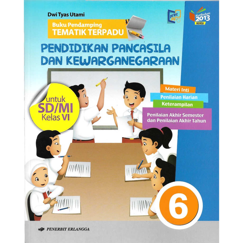 BUKU PENDAMPING TEMATIK TERPADU PPKN 6 SD/MI K 2013N   -UR