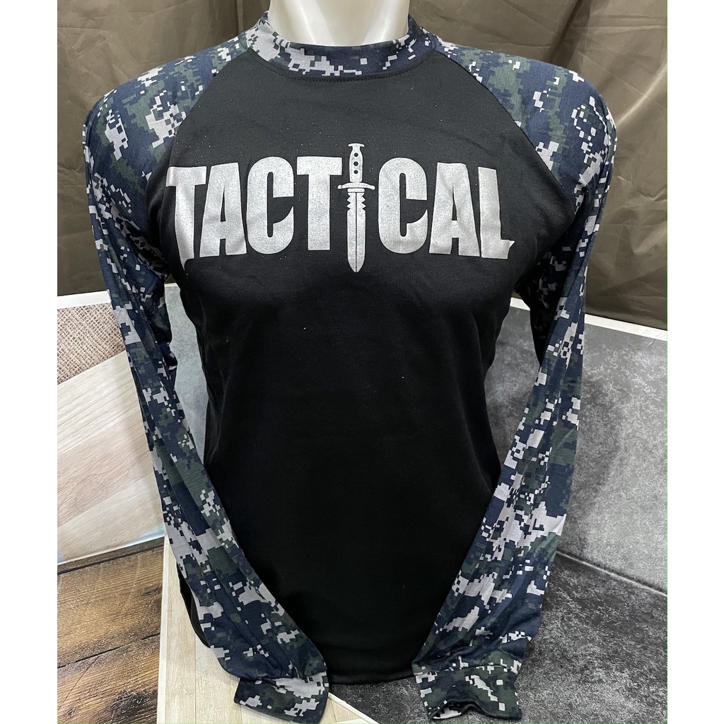 Kaos Raglan Panjang Navy Seals Tactical | Kaos Raglan Loreng | Kaos Loreng Navy Seals | Kaos Loreng Digital Biru