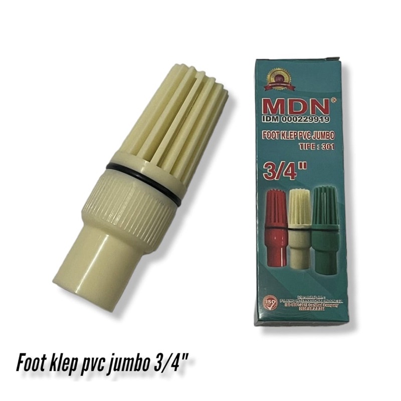 Foot klep foot valve pvc jumbo 3/4” Mdn