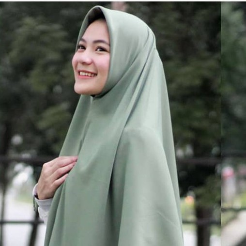 PROMO JILBAB HIJAB KHIMAR SEGI EMPAT INSTAN WOLFIS PREMIUM SYARI SESHA ORIGINAL BY AISHAHIJAB.ID-CALMGREEN