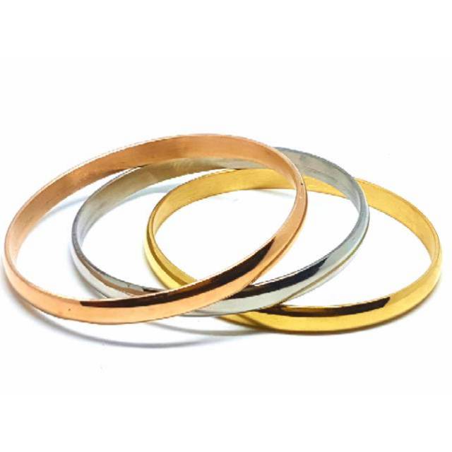  Gelang  Titanium  ANTI KARAT SELAMANYA 1 Set 3 pcs Gelang  