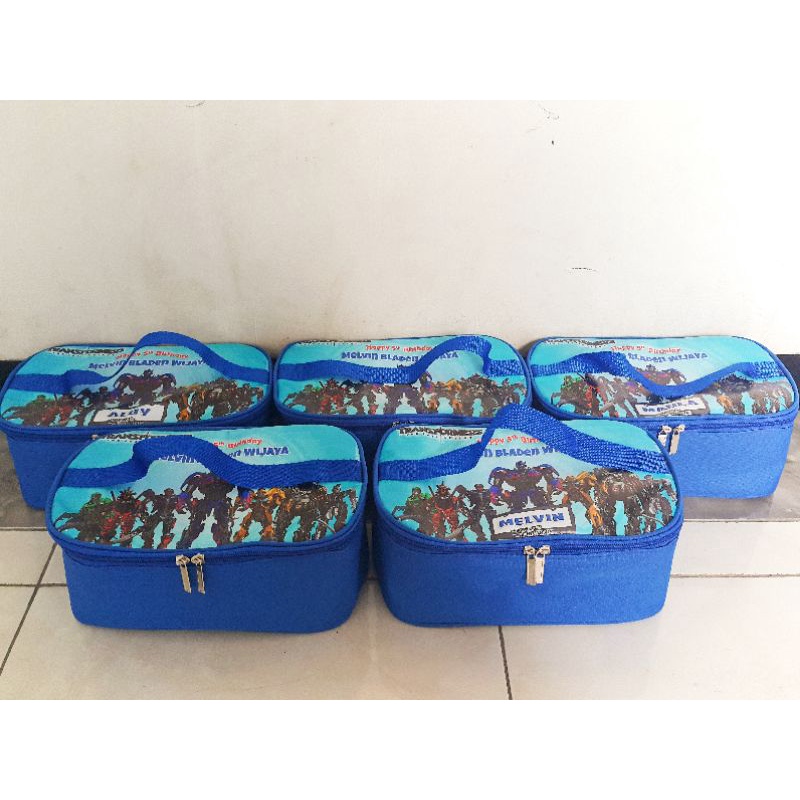 Tas lunch bag souvenir gambar printing castem free desain gambar print