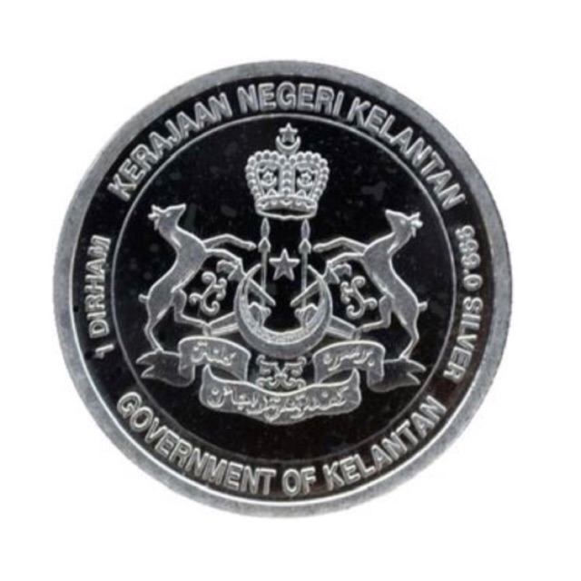 Dirham Kelantan Perak 2.975g, Logam Mulia, Perak Dari Wakala Resmi