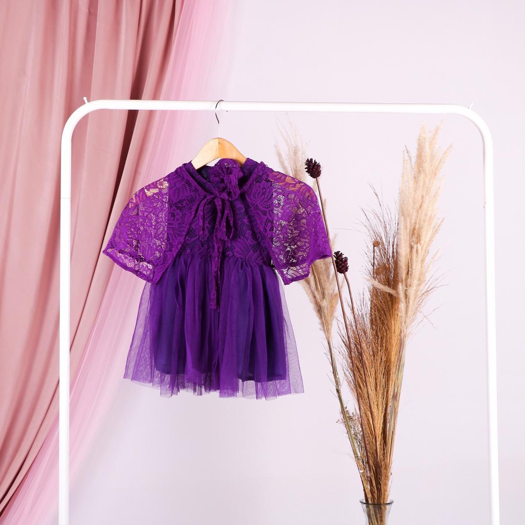Baju Anak Unik Bajunik Dress Model Fairy Princess Umur 11-12 Th Warna Ungu Tua