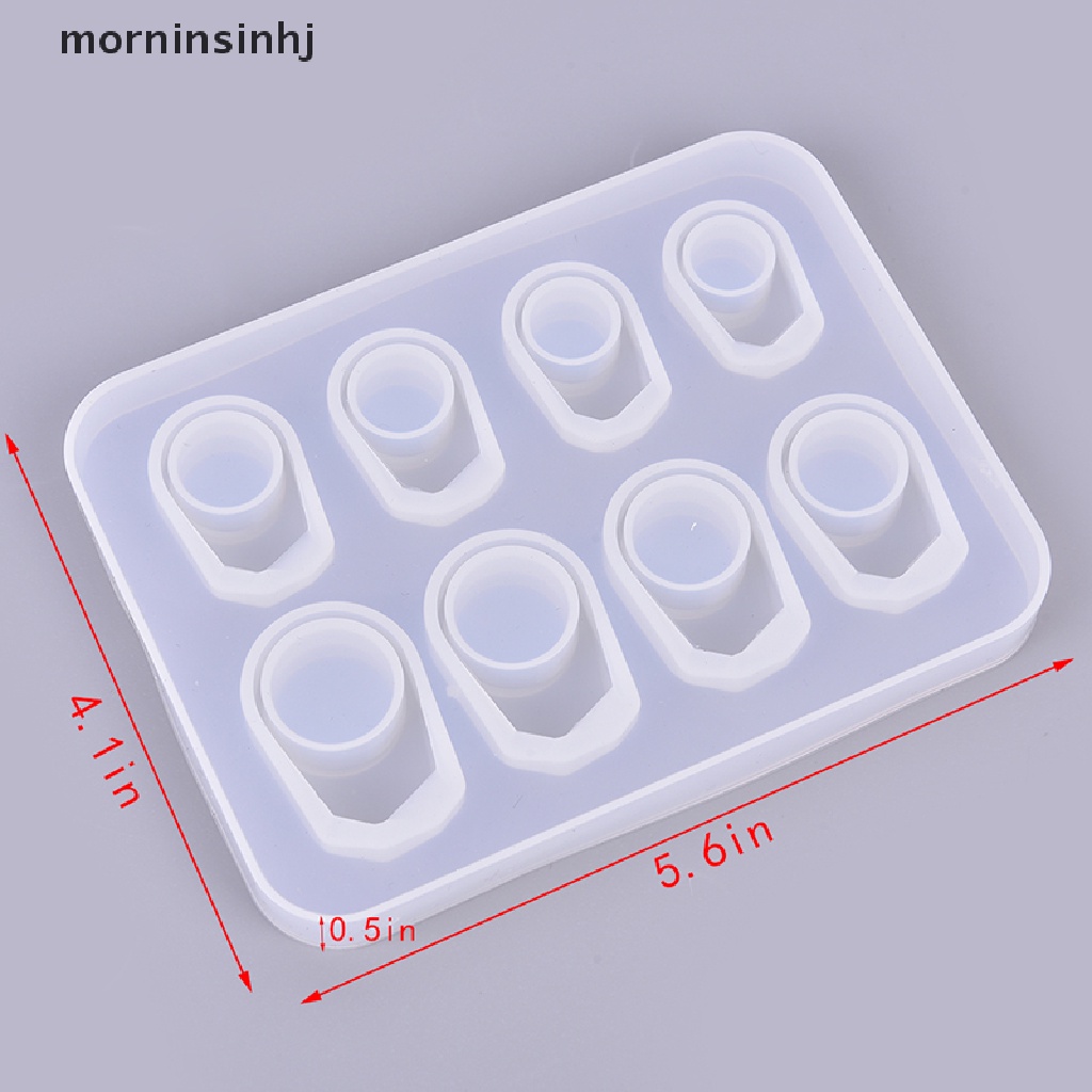 Cetakan Resin Silikon Transparan 8 Ukuran Untuk Membuat Perhiasan