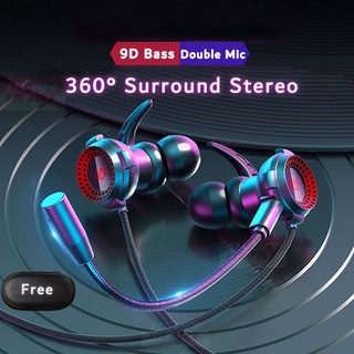 ⚡IN JKT Headset Gaming PUBG Bass Noise Cancelling dengan Dual Mic Mobile Earphone  Hifi Handsfree