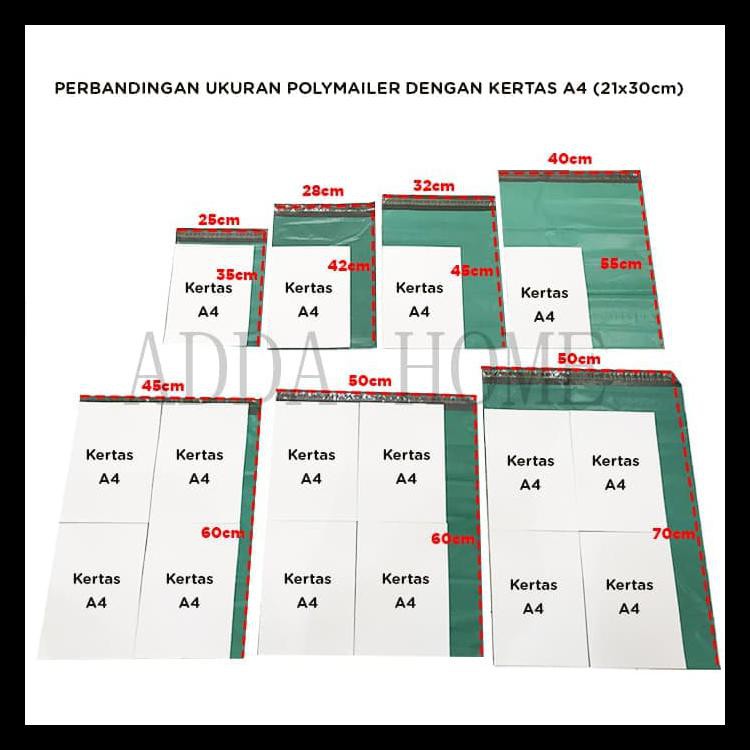 

Big Sale Plastik Packing Kemasan ( Polymailer ) 32X45 Cm Hijau - Adda Home Terjamin