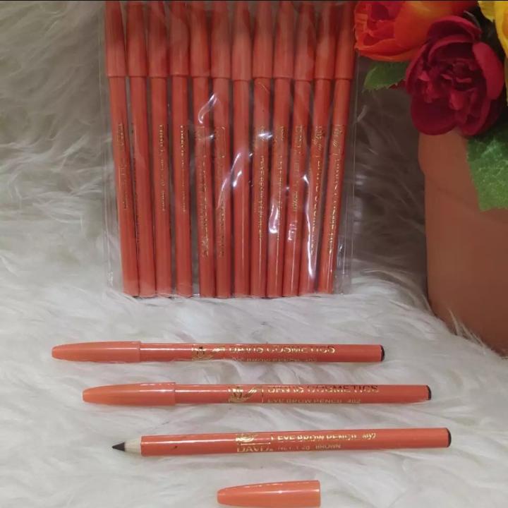 Pensil Alis Davis 1 LUSIN [ 12PCS ] PENSIL ALIS DAVIS Orange - Pensil Alis Davis Kosmetik - Coklat