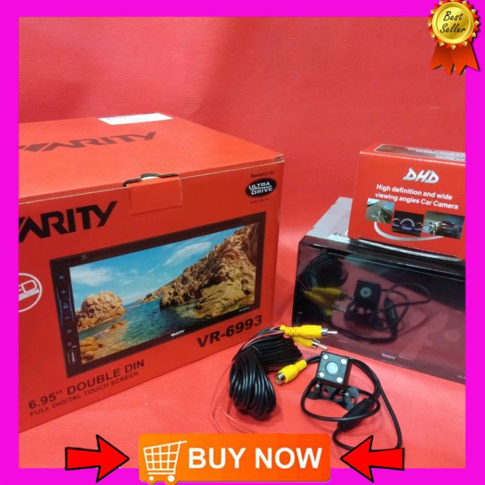 Head unit Double din VARITY seri VR-6993 Pullglas-Pulltackrin Millorink and Camera Parkir DHD Audio
