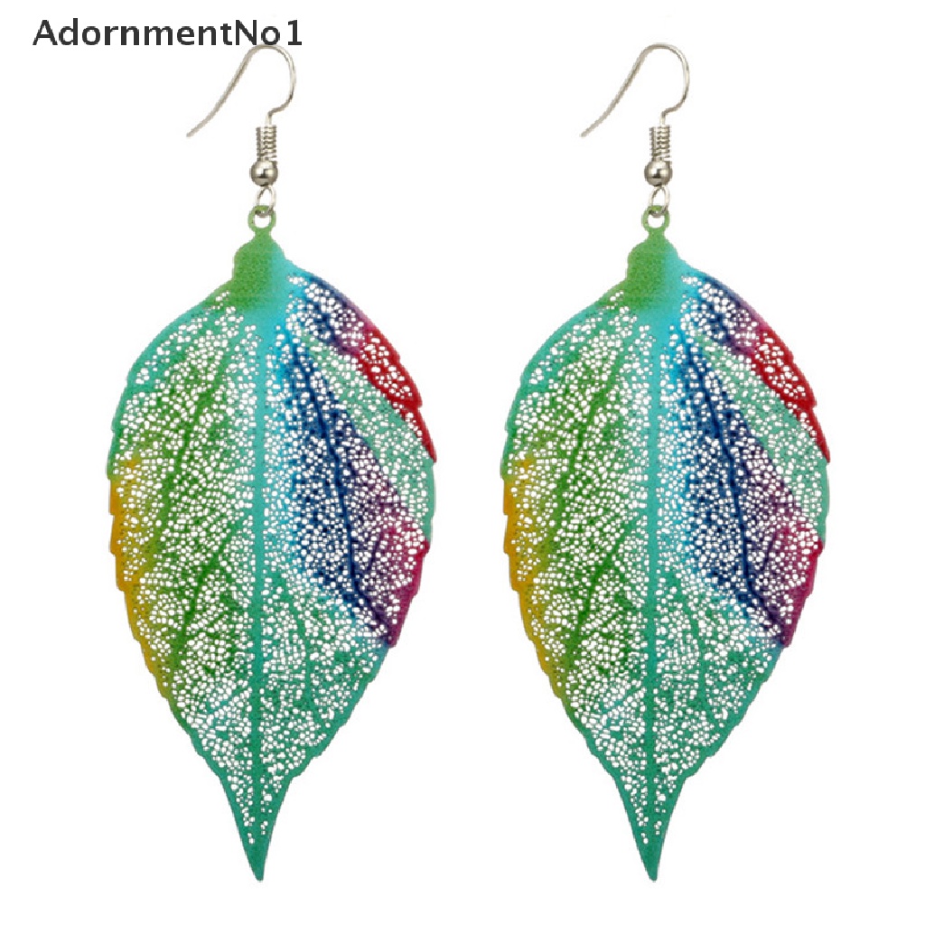 (AdornmentNo1) Anting Tusuk Gantung Desain Daun Gaya Boho / Etnik Untuk Wanita