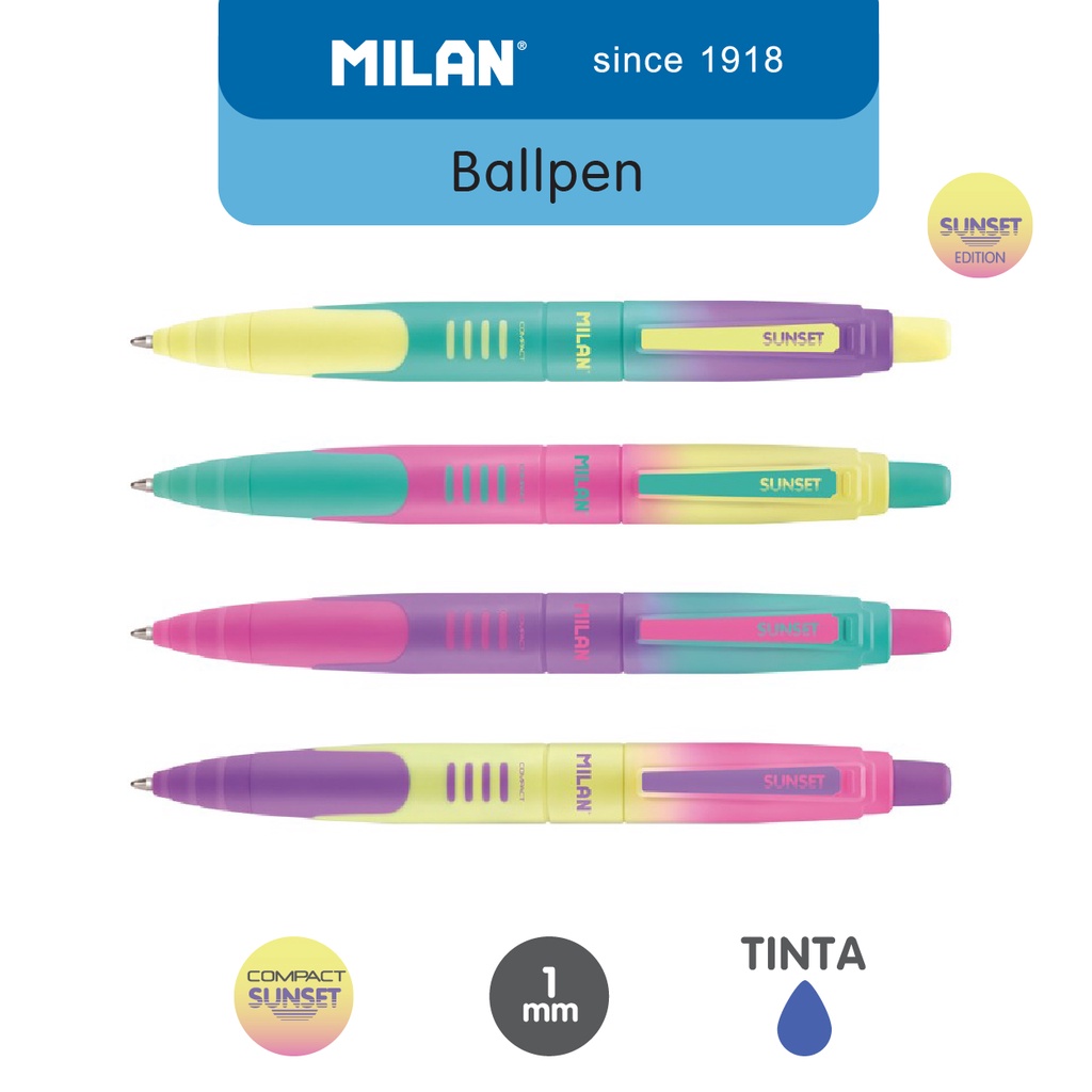 

[Zada] Milan Ballpen Compact Sunset 1mm (1 Pcs) 1765689SN