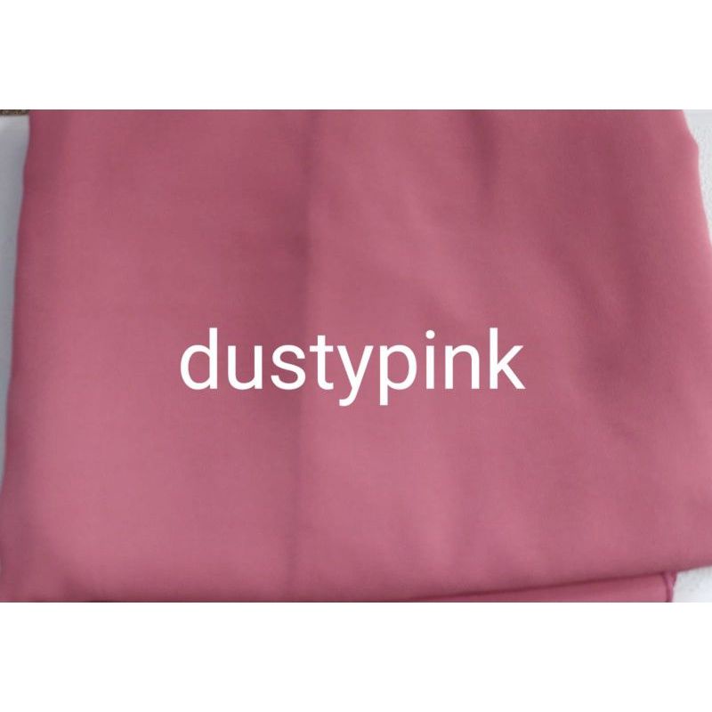 Khimar Instan Dua Layer Ceruty Jumbo Plus Cadar || Kerudung Segi Tiga Instan Syari || Hijab Instan Jumbo Syari-Pink dusty