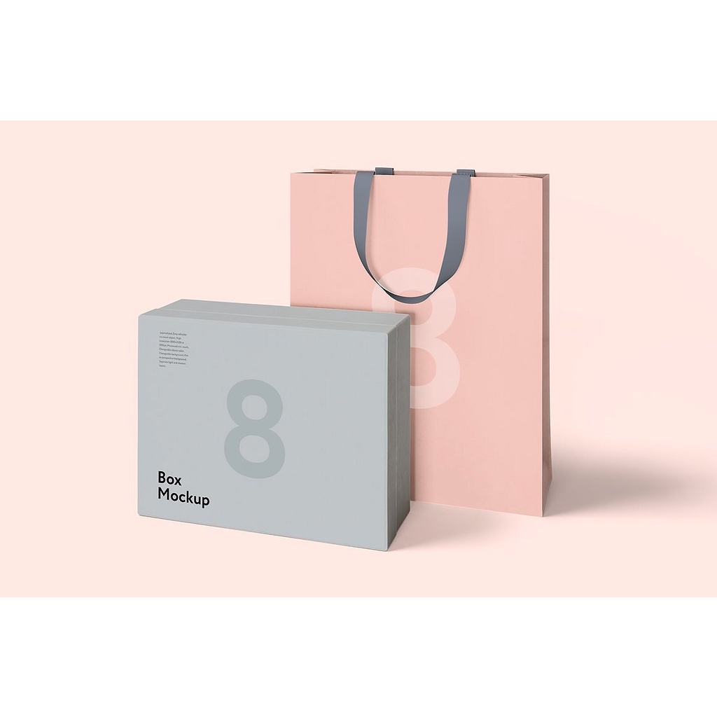 Box And Bag Mockup Bundle 15psd - Photoshop