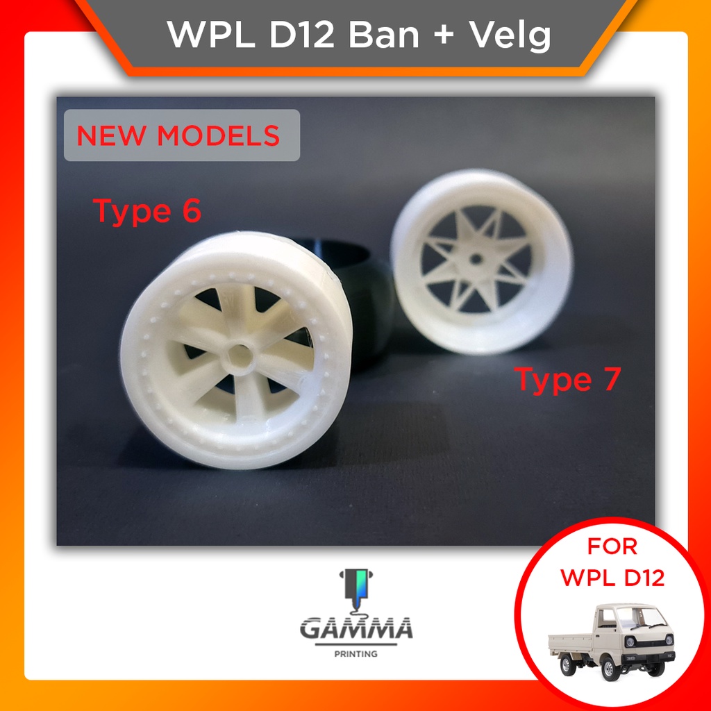 WPL D12 Velg Ban Drift Upgrade Suzuki Carry - PNP Hex