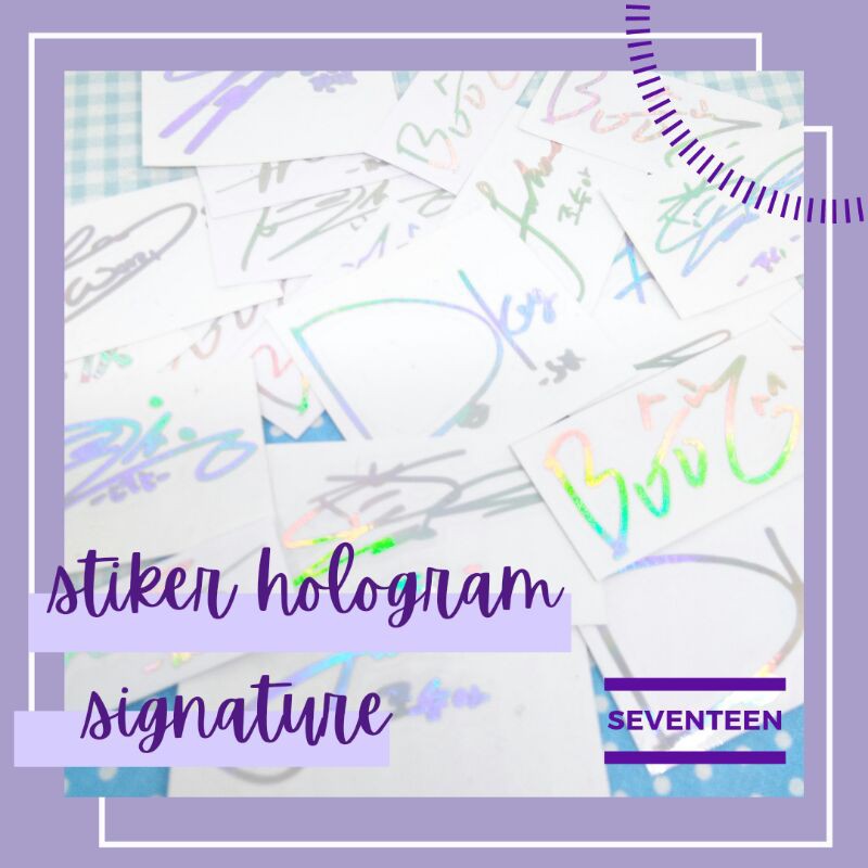 Sticker Hologram Signature / Logo Seventeen