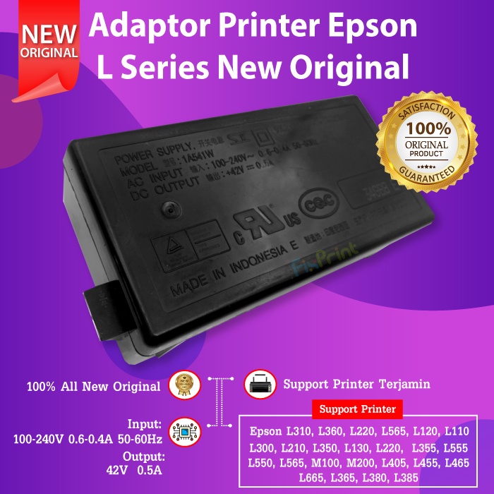 Original Adaptor Epson L110 L210 L220 L300 Power Printer L405 L455 L485 L550 L555 L565 M100 M200